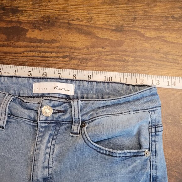 Kancan Jeans 26 P Flare Mid Rise Medium Light Wash Stretch Denim - Picture 6 of 11